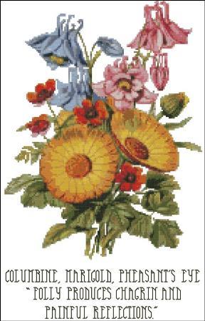 (image for) Floral Emblems 004-Columbine, Marigold, Pheasant's Eye